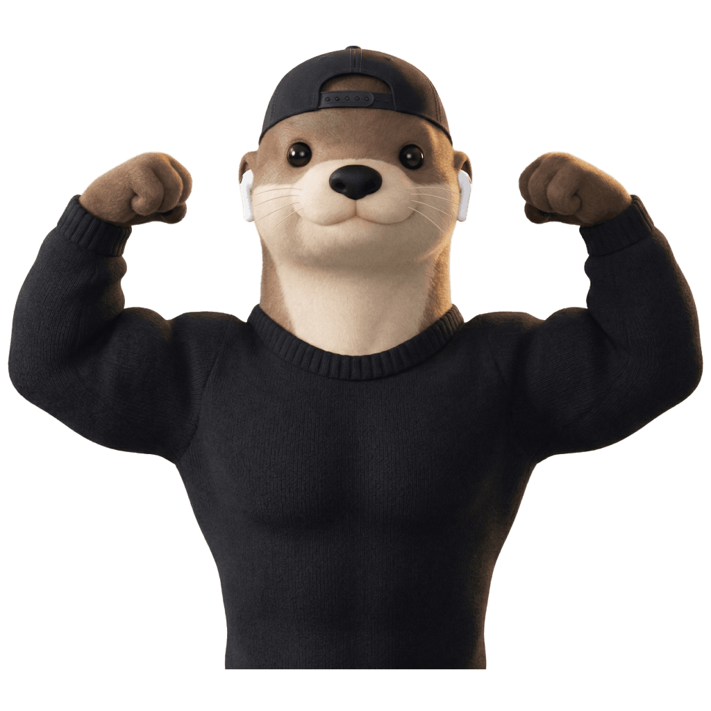 Hubi the otter flexing