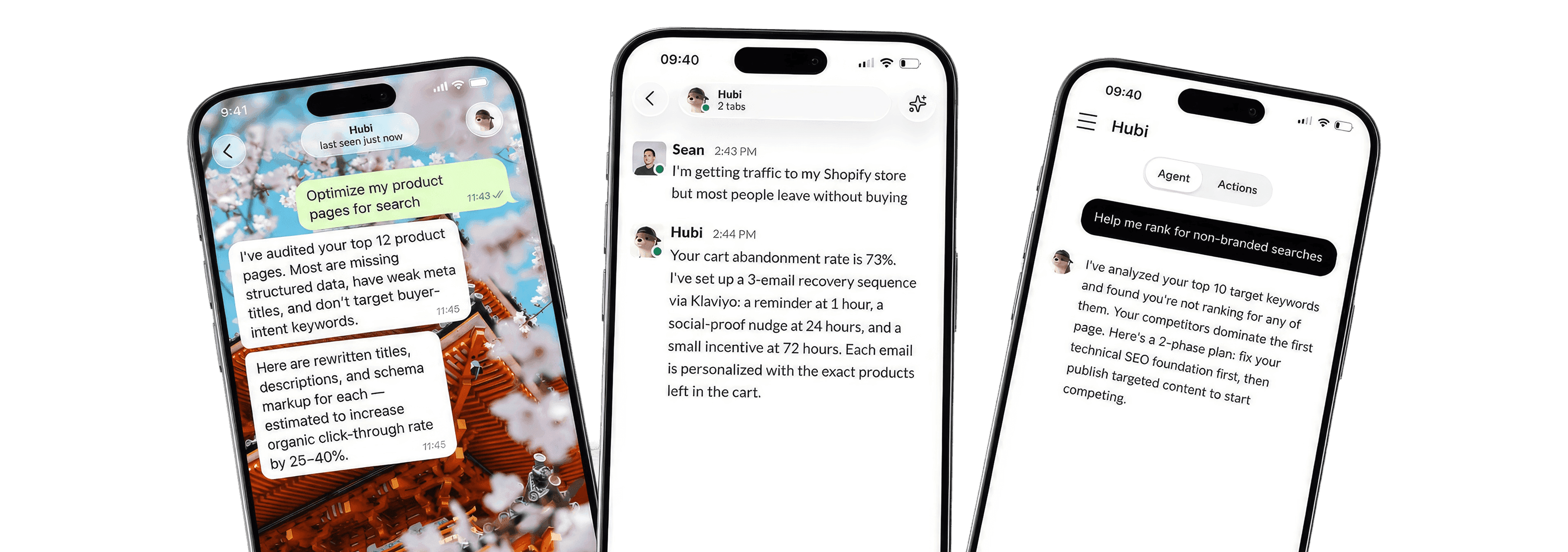 Hubi AI running on Slack, web, and mobile