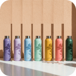 Seven color variants of the bottle